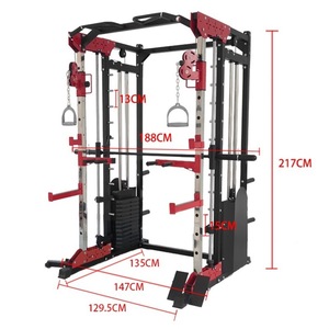 Sức mạnh đào tạo điện lồng sâu <span class=keywords><strong>Squat</strong></span> khung với tạ đào tạo phòng tập thể dục <span class=keywords><strong>Smith</strong></span> máy - Product Image 3