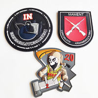 Étiquette en silicone gaufrée 3d pour vêtements, patch en caoutchouc et pvc, design personnalisé, 2 pièces
