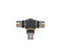 Connecteur de raccordement étanche personnalisé M25 à 3 broches avec levier, câblage rapide, IP68, borne à vis en PA66