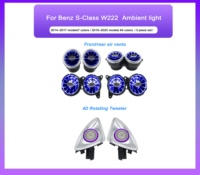 SJC pour Mercedes-Benz Classe S W222 2014-2020, intérieur de voiture, aérateurs avant et arrière, tweeter rotatif 4D, éclairage ambiant LED 64 couleurs