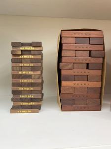 Jeu de construction en bois Strue, Tour à empiler pour adolescents et adultes, Jeux de société - Défi de construction et d'empilage, 54 pièces, Personnalisation acceptée - Product Image 3