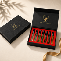 Boîte cadeau en papier rigide magnétique avec impression UV personnalisée, emballage pour flacon d'échantillon de parfum avec insert en EVA