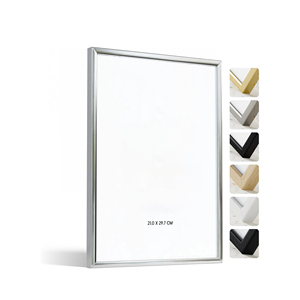 Vente chaude A4 11x17 12x16 Argent Métal Aluminium Cadre Photo Personnalisé Sérigraphie Rectangulaire Maison Décoratif Utilisation Fer - Product Image 1