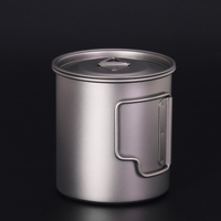 Mug de camping avec couvercle 420 ml/14,8 oz, ultra léger, robuste, équipement de plein air, équipement de camping, accessoires de camping