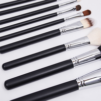 Dongmei Manufacture, vente en gros de pinceaux de maquillage de haute qualité, marque privée, poils de chèvre, manche en bois, ensemble de 16 pièces, échantillons gratuits