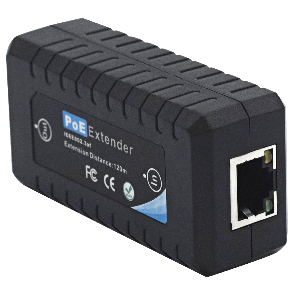 1 Port 10/100M PoE Extender IEEE802.3af For Ethernet Security Systems IP Camera PoE Extender