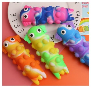 Jouet Popit anti-stress à bulles sensorielles pour enfants, sans BPA, en silicone, motif dinosaure tendance, pour filles - Vente flash - Product Image 3