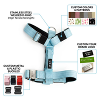 Harnais tactique réglable anti-traction pour chien, gilet réfléchissant durable pour animaux de compagnie avec collier et laisse assortis pour grandes races
