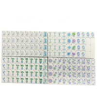 Ensemble de mahjong américain de luxe, tuiles en cristal acrylique bleu glacier, gravure personnalisée sur 4 couches, vente en gros directe d'usine