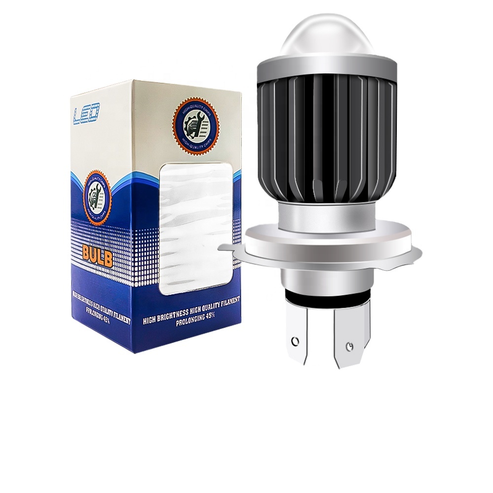 H6 BA20D H4 светодиодные лампы для мотоциклетных фар с линзой, противотуманные фары для скутера H4 Светодиодная лампа для мотоцикла 6000K