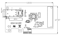 Tarjeta de Red de Fibra Óptica PCIe X1 SFP de 1 Gbps, Adaptador Ethernet Gigabit de un Solo Puerto Intel I210 CS para Computadora de Escritorio, NAS, IPC Industrial
