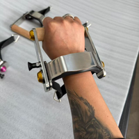 Poignée latérale pour machine de musculation, accessoire de fitness pour l'épaule, en acier avec poignée en bois pour l'entraînement de force