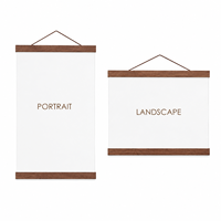 Cadre magnétique pour affiche en bois de noyer sur mesure, support mural magnétique en bois de teck pour décoration murale, fournisseur ODM OEM