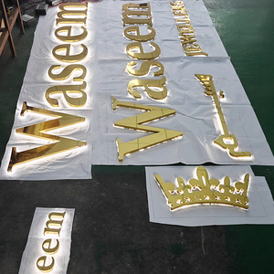 Letras Luminosas LED de Colores Mágicos, Ajustables, Creativas, de Acrílico, para Rótulos de Puertas, Uso Comercial - Product Image 1