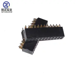 QZ alta calidad 10 unids/bolsa conector pin PCB paso de 2,54mm 2x12P doble fila recto hembra pin header socket