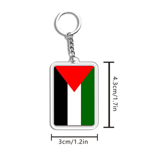 Llavero Acrílico con Bandera Marroquí Impresa a Doble Cara con Logotipo Personalizado, Anillo para Llaves Marroquí para Regalo de Fanáticos del Fútbol - Product Image 6