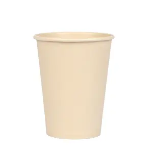 カスタム生分解性竹パルプホットドリンク紙コップ環境にやさしい紙コーヒーカップ蓋付き