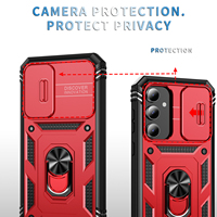 Étuis de téléphone avec béquille pour Samsung A23 4G A53 A34 5G S23 FE S22PLUS A54, coque de protection robuste avec glissière pour l'objectif de l'appareil photo