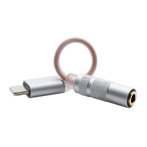 สายอะแดปเตอร์เสียงแบบ Lightning เป็น 3.5 มม. พร้อมแกนทองแดงเคลือบเงิน สำหรับ iPhone ของ Apple ขั้วต่อโลหะขนาด 11 ซม. - Product Image 1
