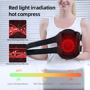 Luce rossa ginocchiera vibrazione vibrazione impacco caldo terapia 2000mAh DC5V 1A elettrico massaggiatore ginocchio con LED dispositivo di terapia del ginocchio - Product Image 3