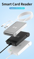 Lecteur de cartes à puce NFC intelligent à double interface USB 2-en-1, lecteur de cartes IC ISO7816