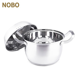Elegante cucina di Design La Sera Stock Pot granito chirurgico in acciaio inox Set di casseruole con coperchi in acciaio - Product Image 3