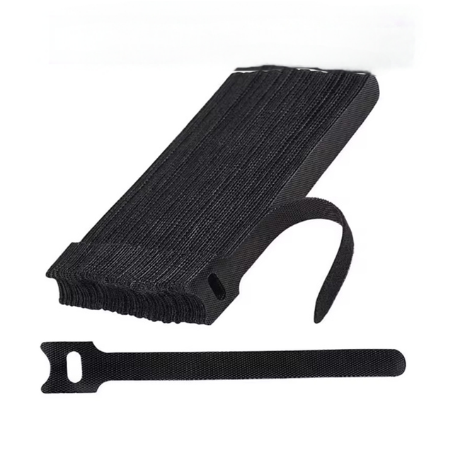 Industrial Grade Eco-Friendly Cable Ties Multiple Sizes Colors Flame Retardant with Back Hook Loop & for Velcro for Fire