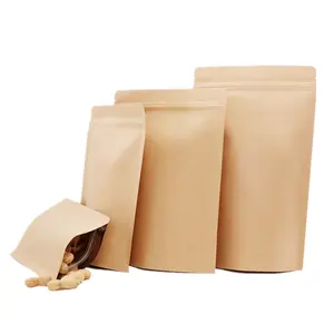 20X30cm कस्टम लोगो जमे हुए भोजन क्राफ्ट पेपर पैकिंग बैग