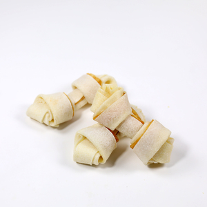 Pal's Delight Brand 100g Hueso anudado de alta proteína 2,5 "Hueso de cuero crudo con pollo Masticar Comida para mascotas Snacks Perros Golosinas dentales - Product Image 5