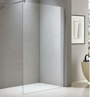 Paroi de douche d'angle pour salle de bain, cabine de douche fixe sans cadre, écran de douche en verre trempé pour baignoire
