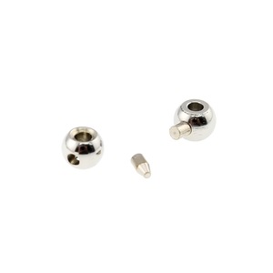 Perles de positionnement en acier inoxydable, petites et rondes, accessoires de bijoux DIY pour la fabrication de colliers, finition lisse - Product Image 3