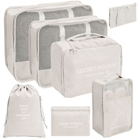 GELORY Ensemble de sacs d'organisation de voyage personnalisés de haute qualité Cubes d'emballage de bagages Sac valise