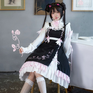 Lolita Dress Rose Lovers Embroidered JSK Plus Size Spring 2023 Strap Style Solid Color Polyester Fiber Cosplay Costume - Product Image 2