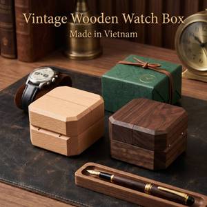 Engravable Logo <b>Watch</b> Packaging Gift Box Custom Sustainable Wooden <b>Watch</b> Storage Box Packaging Luxury Single <b>Watch</b> Box - Product Image 2