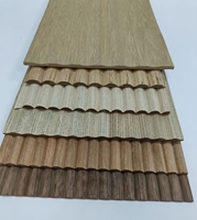 Feuille flexible en MDF Planche à cintrer ondulée en MDF pour la décoration Finition en placage naturel