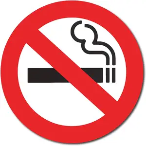 定制特殊设计圆形贴纸卷标签禁止吸烟贴纸标签