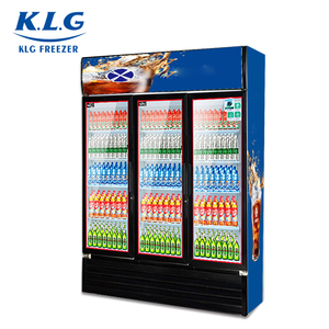 Supermarket Display <b>Refrigerator</b> and Freezer Vertical Glass Door Fridge With Auto Air Cooling Fan Vertical Glass Door Fridge - Product Image 1