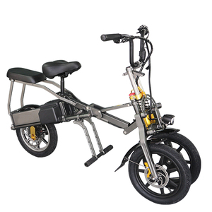 China fabricación 14 ''3 ruedas neumático grueso <span class=keywords><strong>plegable</strong></span> E bicicleta buje trasero 48V 350W Motor sin escobillas batería de litio bicicleta eléctrica - Product Image 2