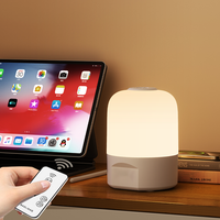 Lampe de chevet LED télécommandée pour bébé, veilleuse d'allaitement, trois températures de couleur réglables, protection oculaire, pour chambre d'enfant