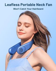 El mejor vendedor, ventilador de refrigeración de cuello de tres velocidades sin aspas recargable, batería de 5000mAh, diseño personalizado, colgante portátil para coche deportivo - Product Image 2