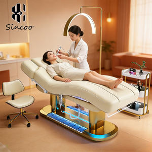 Newest Design <b>Adjustable</b> Massage <b>Table</b> 4 Motors Electric Beauty Spa Heated Bed Modern Facial Eyelash Examination <b>Table</b> - Product Image 1