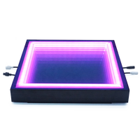Lampu Dinding Gudang Panggung Lantai Dansa LED Infinity Neon Cermin Bercahaya DMX Berkabel, Lampu Bata, IP55, 6000K