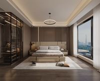 Services professionnels modernes d'aménagement intérieur pour les zones chambre, salle à manger et escalier – Conception graphique 3D personnalisée tout-en-un