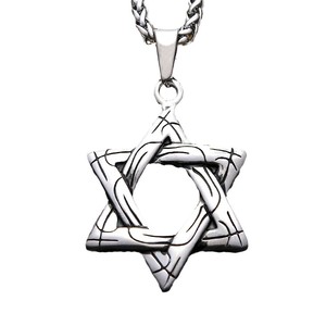 Yunnique Hexagram Collar de acero inoxidable para hombre, colgante de estrella de color dorado y plateado, joyería, regalo, collares de moda - Product Image 5