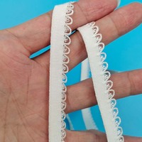 Sangle en nylon et élasthanne pour vêtements et sous-vêtements, bande élastique en peluche à bordure côtelée pour la couture de textiles de maison et de sacs
