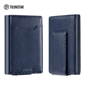 TILONSTAR TVC124 Compact Money Clip Men RFID Credit <b>Card</b> <b>Holder</b> Pop up Leather ID <b>Wallet</b> for Business - Product Image 3