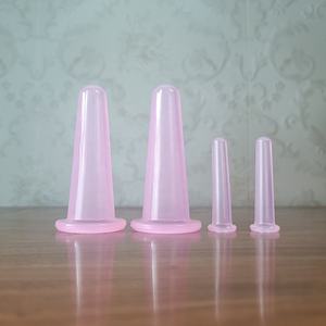 4PCS Silicone Vácuo Cupping Massagem Jars Anti Celulite Massagem Facial Sucção Copas Rosto Pescoço Elevador Pele Raspagem Beleza Ferramenta - Product Image 2