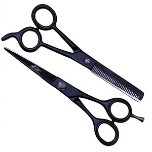ASAP 6" Matt Black Stainless Steel Thinning Scissors Right Handed High Haircut Barber Tools Model 098-49 Beauty Personal <b>Care</b> - Product Image 1