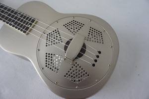 Aiersi marca concierto tamaño 24 pulgadas acabado mate cuerpo de latón resonador ukelele Hawaii ukelele a precio barato instrumento de cuerda - Product Image 4