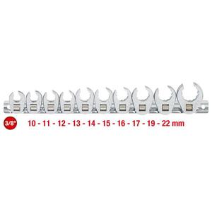KS เครื่องมือ-ชุดประแจคลานเท้า12จุด3/8นิ้ว10-22มม. (10ชิ้น) - Product Image 1